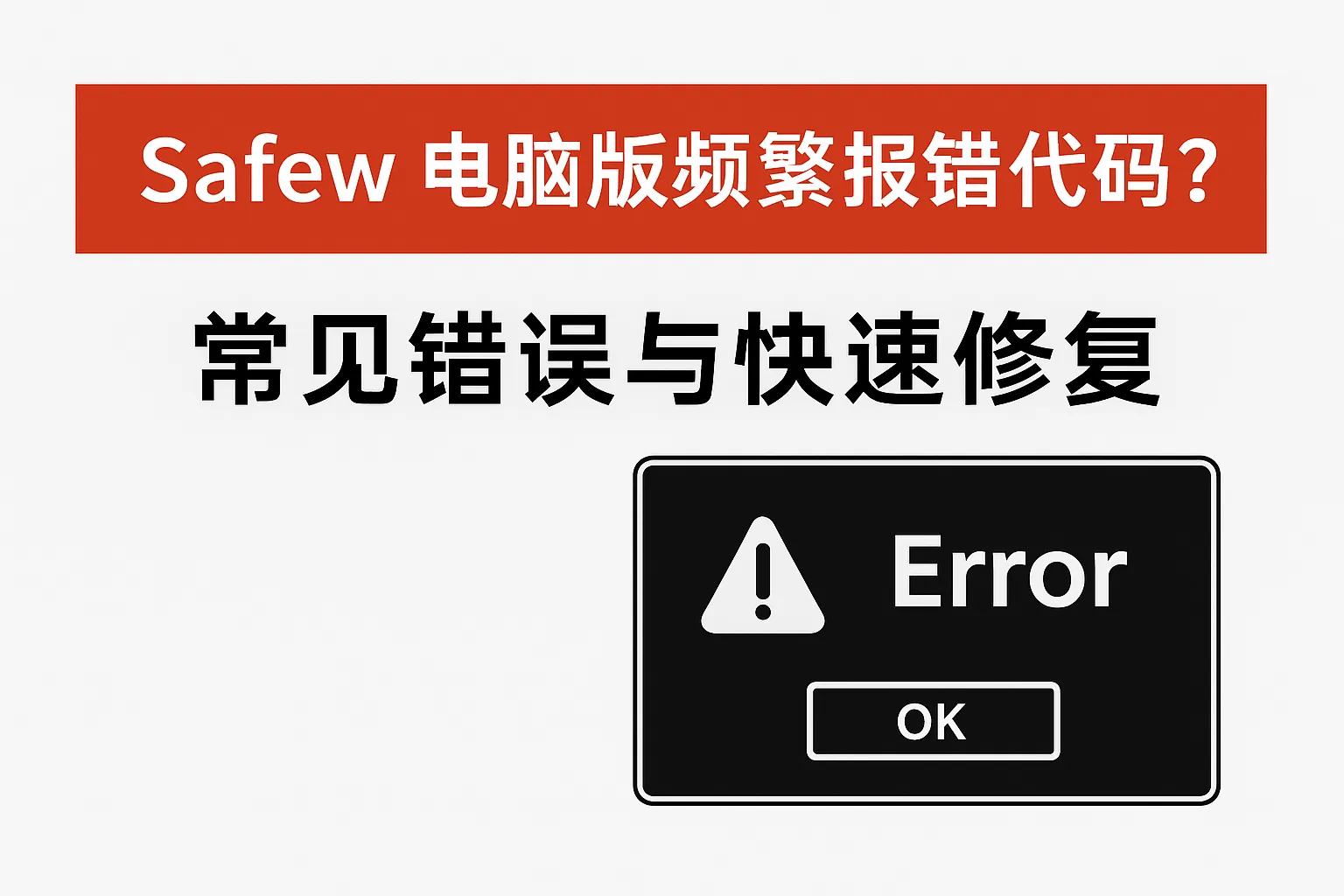 Safew电脑版打不开安装包？修复损坏文件最有效的方法
